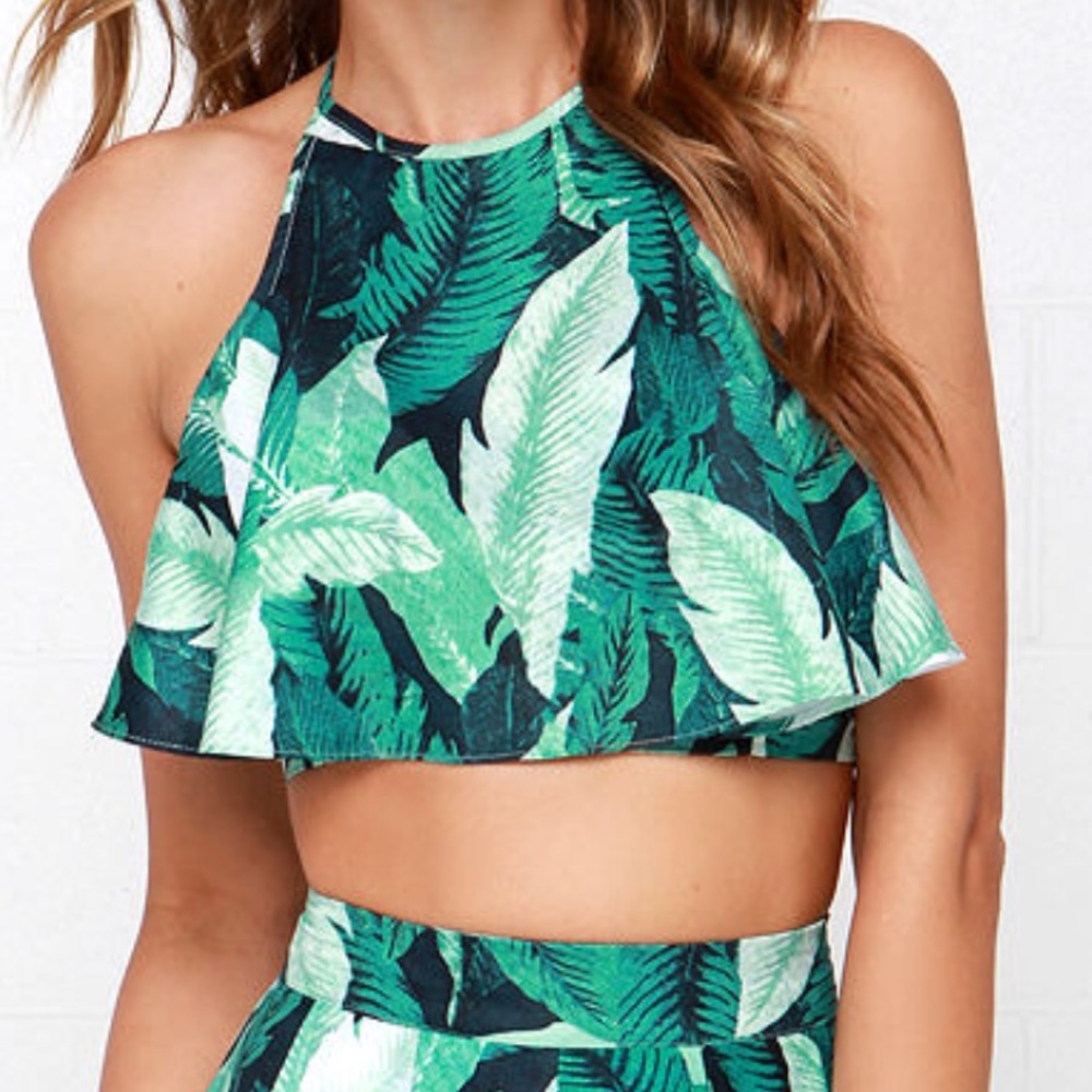 Lulu’s Palm Leaf Halter Top